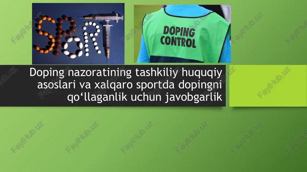 dopingning ta’rifi — PPTX
