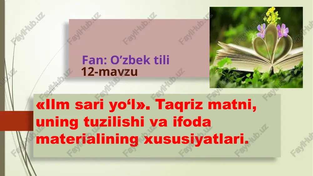 o’zbek tilining o‘qitilishi — PPTX