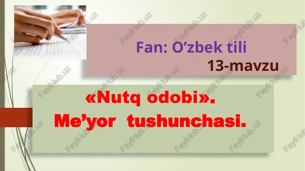 o’zbek til13-mavzu — PPTX
