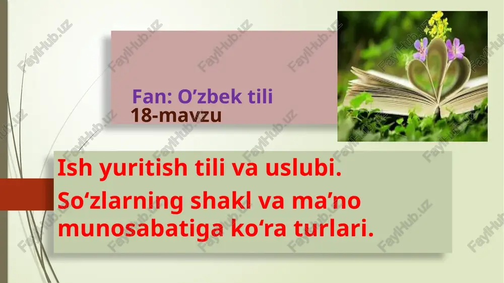 o’zbektili 18-mavzu — PPTX