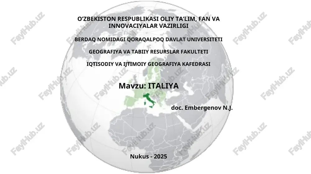 italiya — PPT