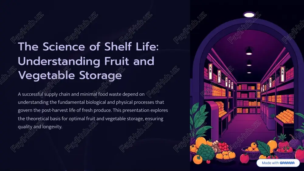 the science of shelf life: understanding fruit and vegetable storage — PDF