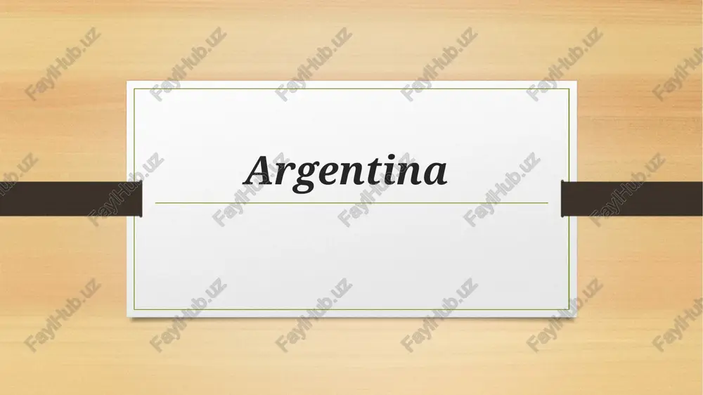argentina bank tizimi — PPTX