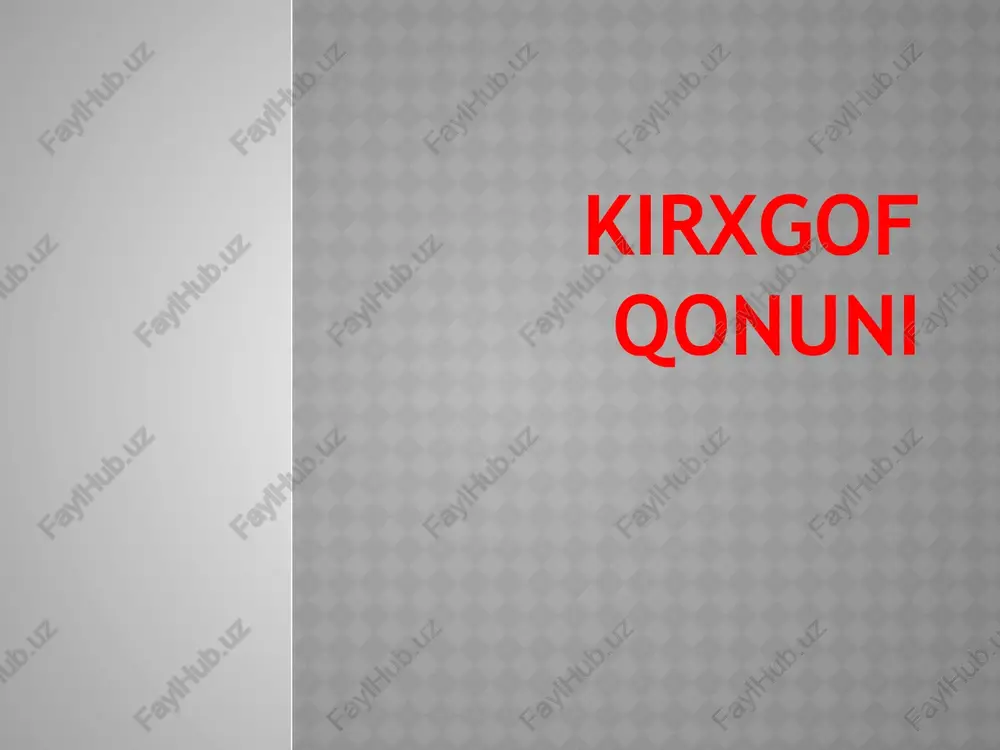kirxgof qonuni — PPTX