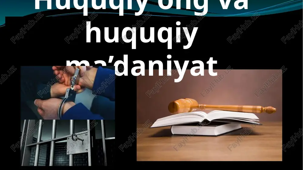 huquqiy ong va huquqiy madaniyat — PPTX