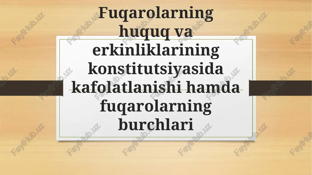 konstitutsiyaning fuqarolik jamiyatidagi o‘rni — PPTX