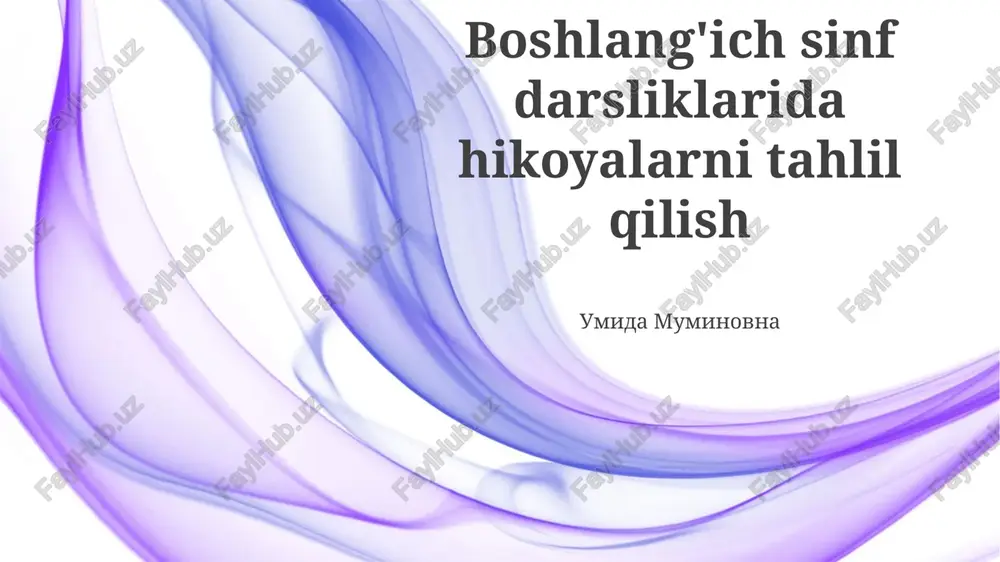 hikoyalarni tahlil qilish — PPTX