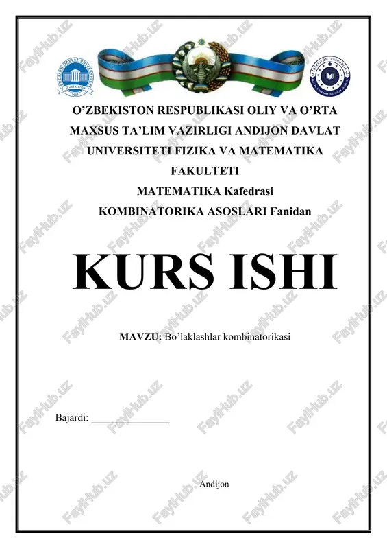 kombinatorika asoslari — DOCX