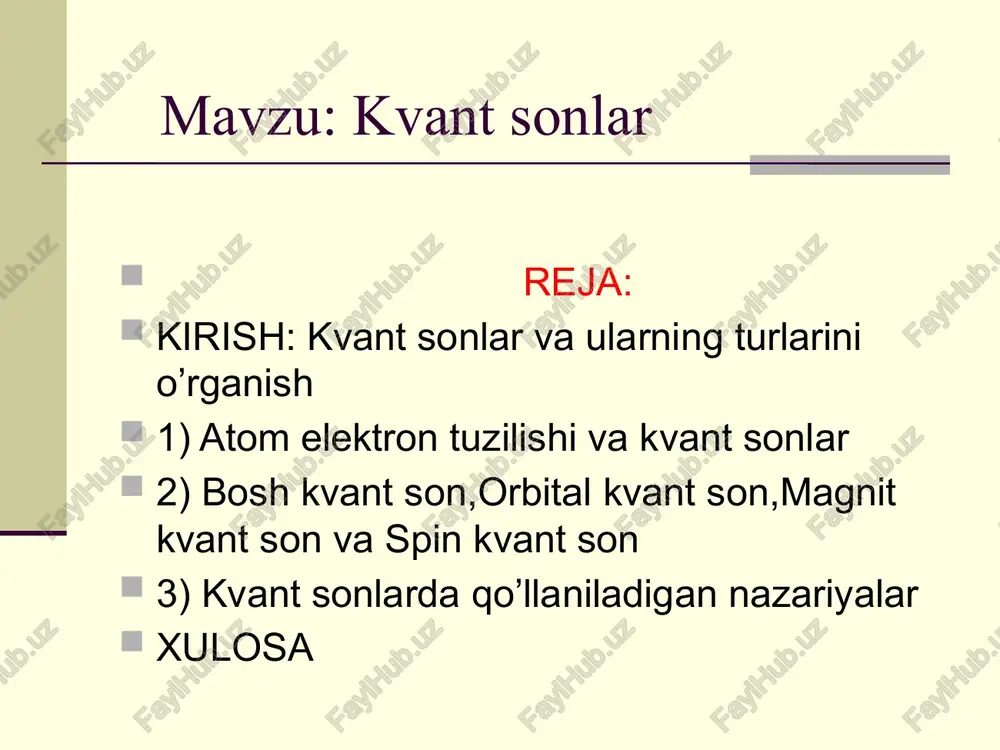 kvantsonlar — PPTX