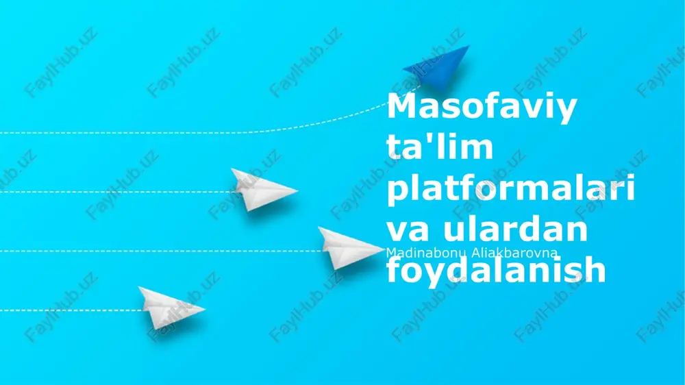 ommaviy ta'lim platformalari — PPTX