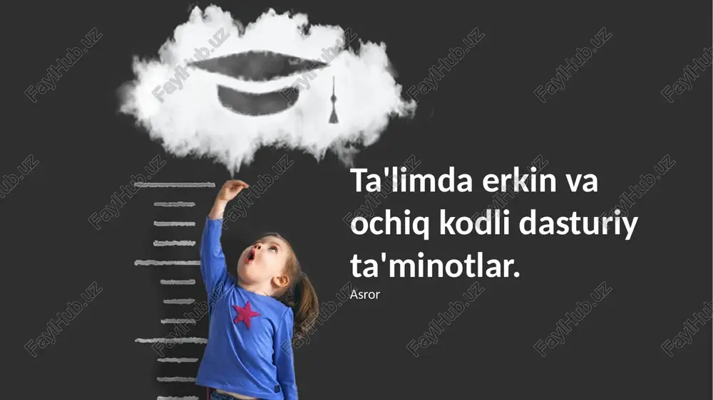 ochiq manbali dastur — PPTX