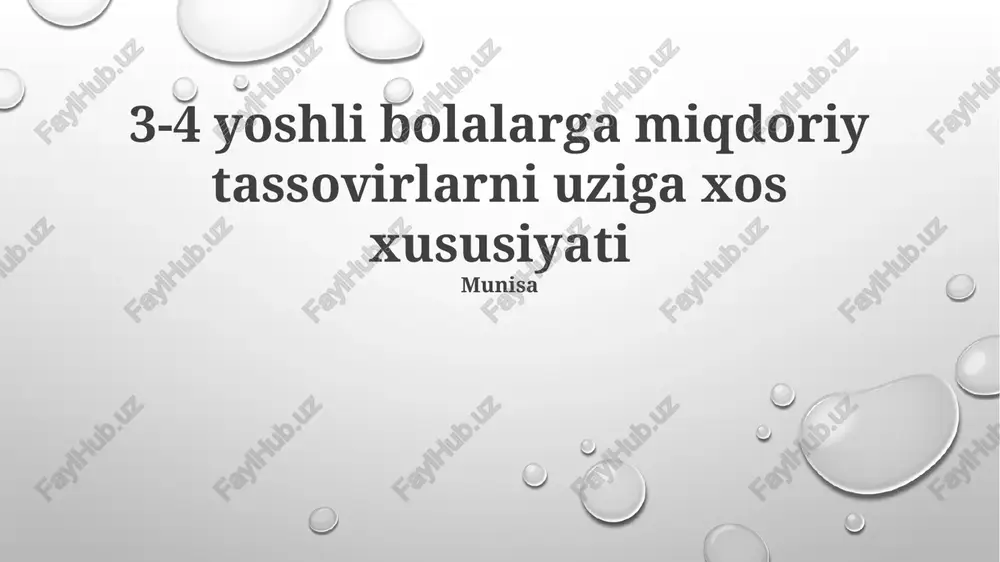 so'zlarning kuchi: 3-4 yoshdagi bolalarda miqdorni ta'riflash — PPTX