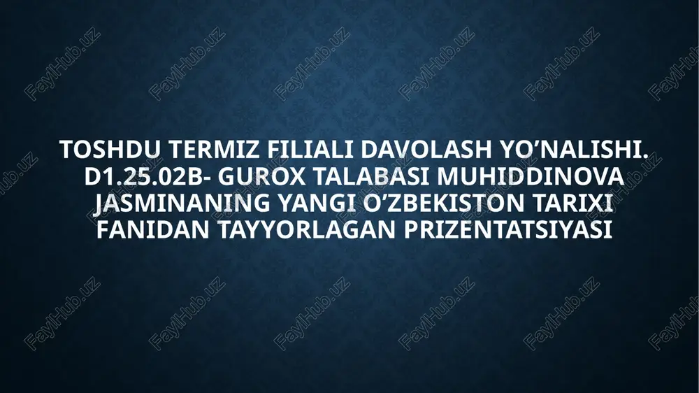 mustaqil o’zbekiston respublikasining tashkil topishi va uning tarixiy ahamiyati — PPTX