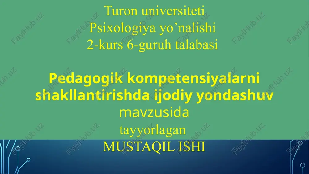 psixologiyayo’nalishi2-kurs6-guruhtalabasi — PPTX