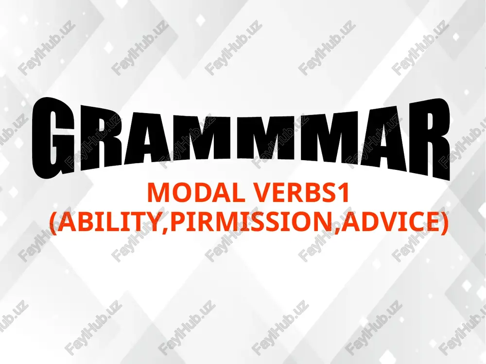 modal verbs1(ability,pirmission,advice) — PPT