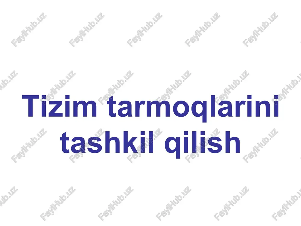 kompyutertarmog'i — PPT