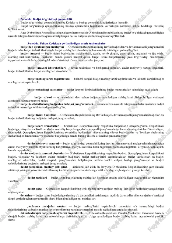 budjet to‘g‘risidagi qonunchilik — DOCX
