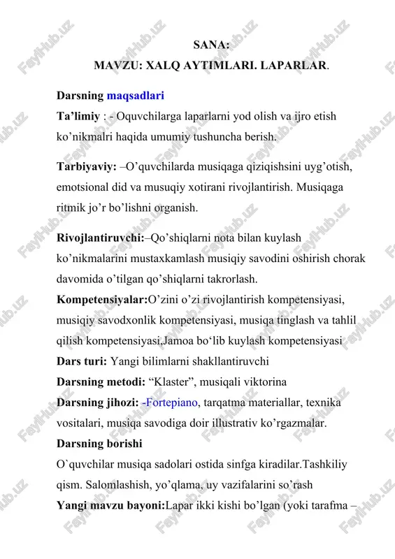 xalq aytimlari. laparlar. — DOCX