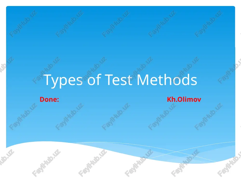 test methods — PPTX