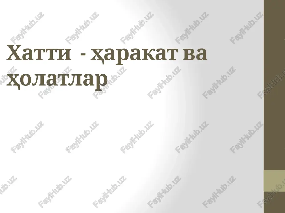 xatti - harakatvaholatlar — PPTX