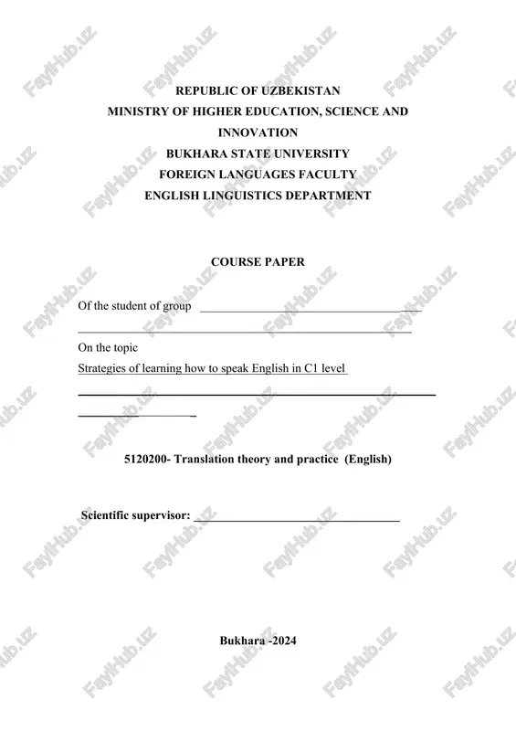strategies of learning how to speak english in c1 level — DOCX
