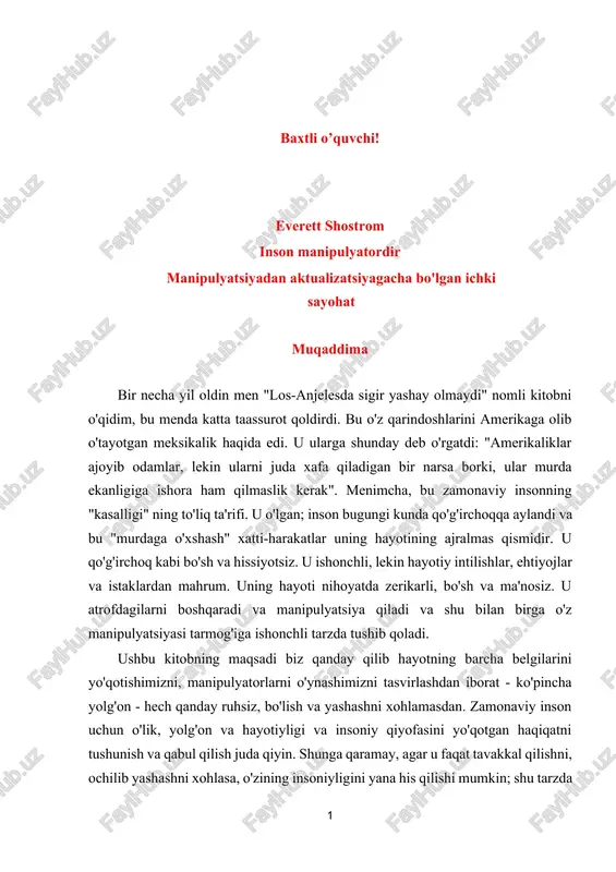 everet shostrum anti kornegi odam manipulyator — DOCX