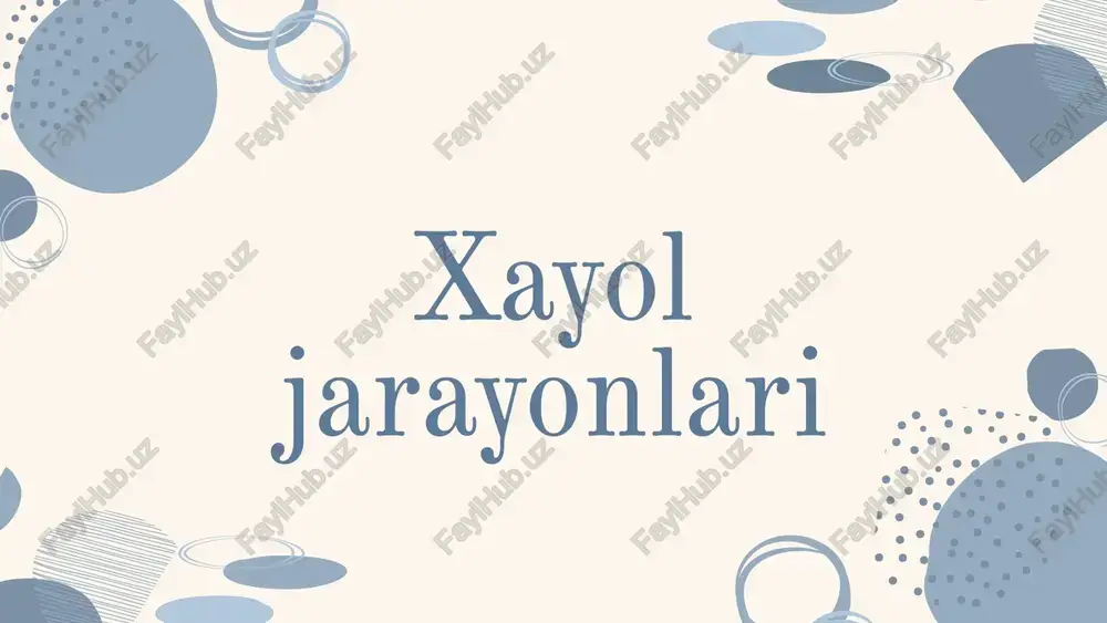 xayol jarayonlari — PPTX