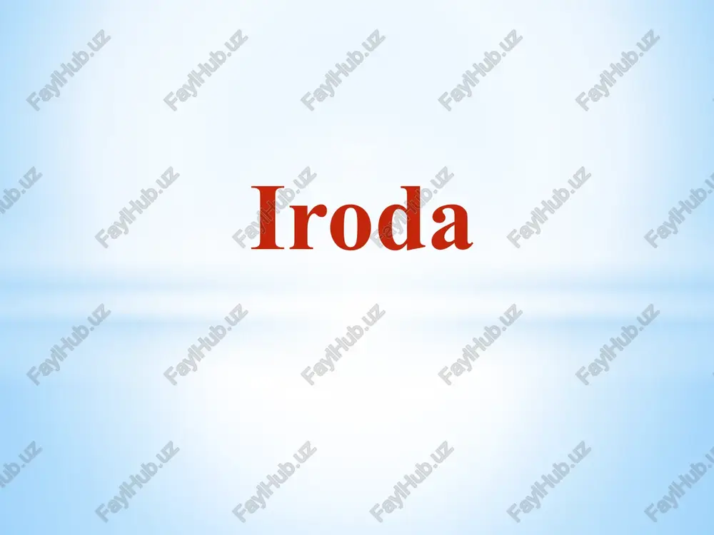 irodaviy sifatlari — PPTX