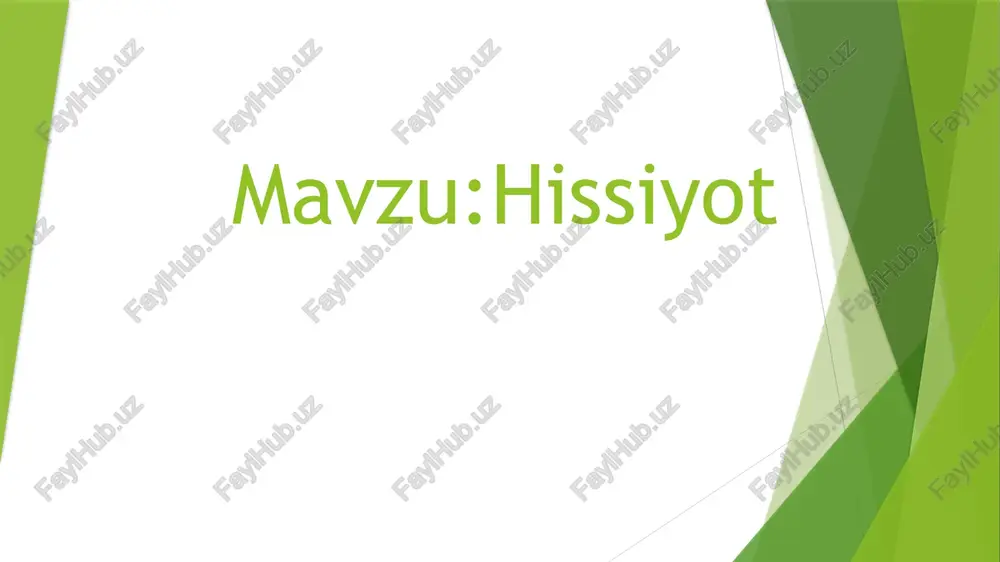 hissiyot — PPTX