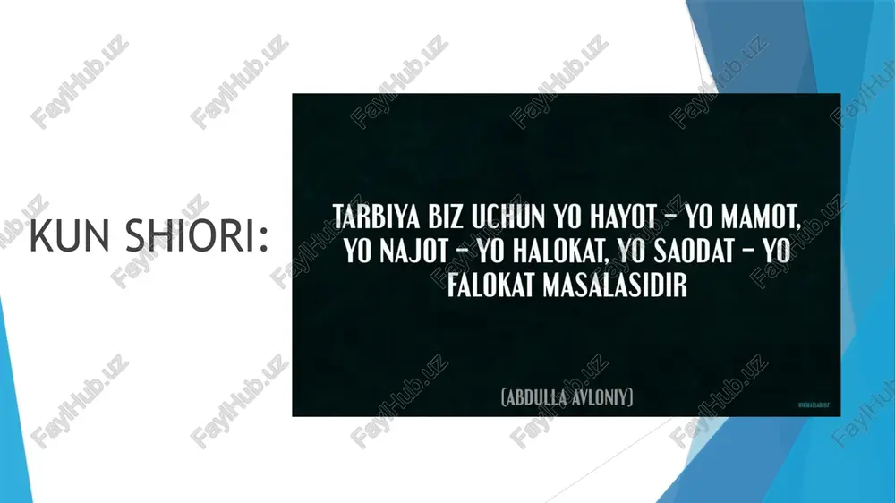tarbiya - jarayoninining shakllari va metodlari — PPTX