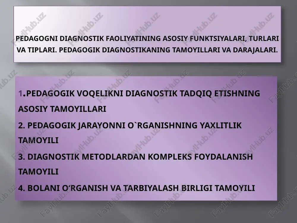 pedagogik diagnostika — PPTX