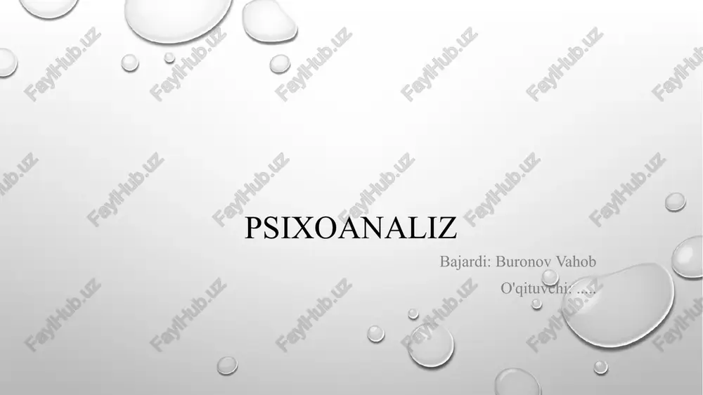 psixoanaliz — PPTX