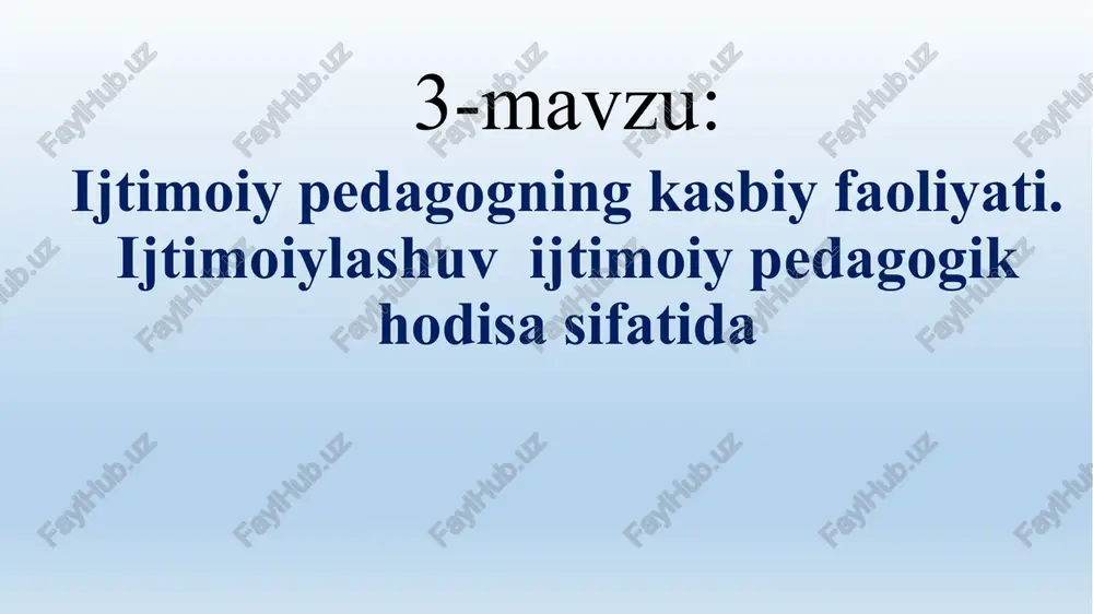 ijtimoiypedagogningkasbiyfaoliyati — PPTX