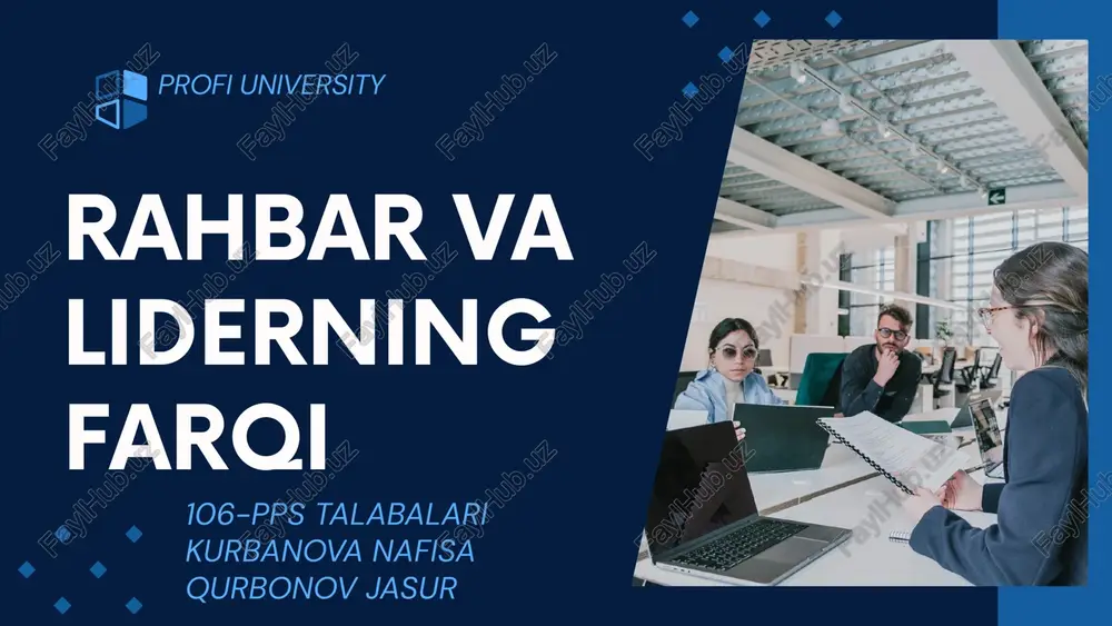 rahbar va liderning farqi — PPTX