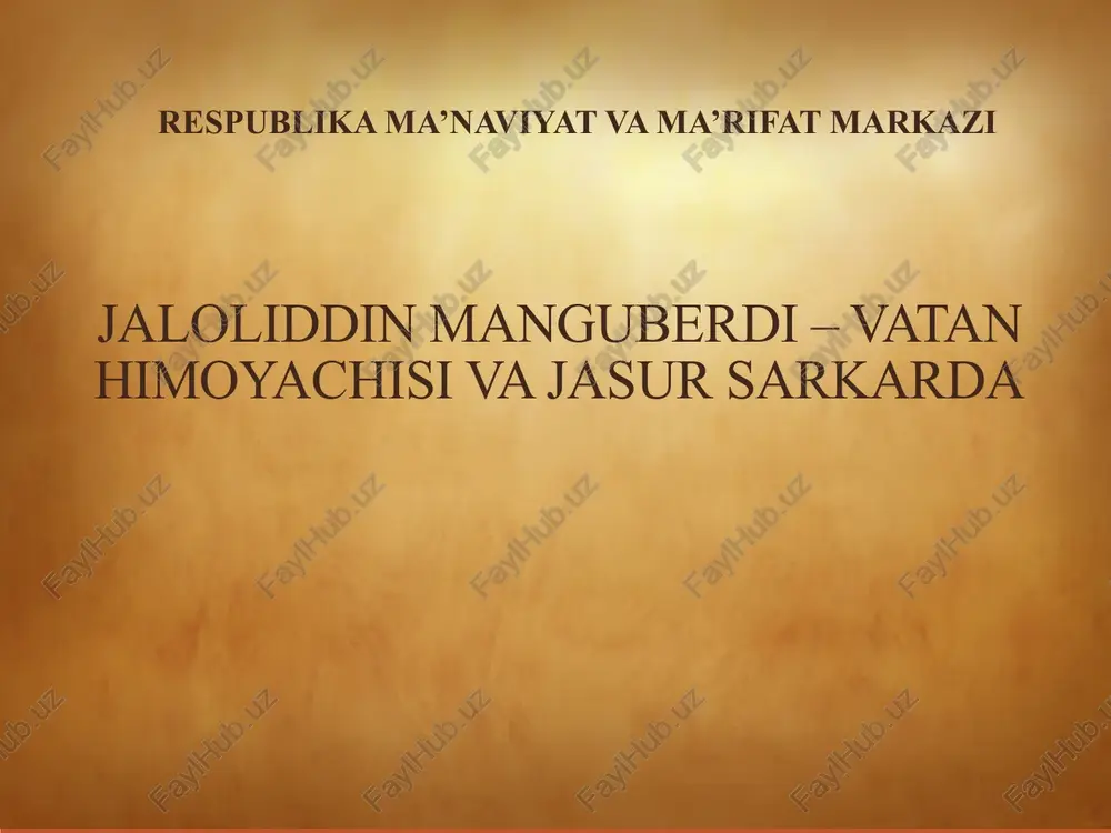 jaloliddin manguberdi — PPTX