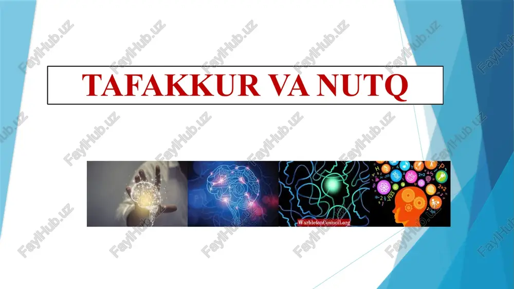 tafakkur psixologiyasi — PPTX