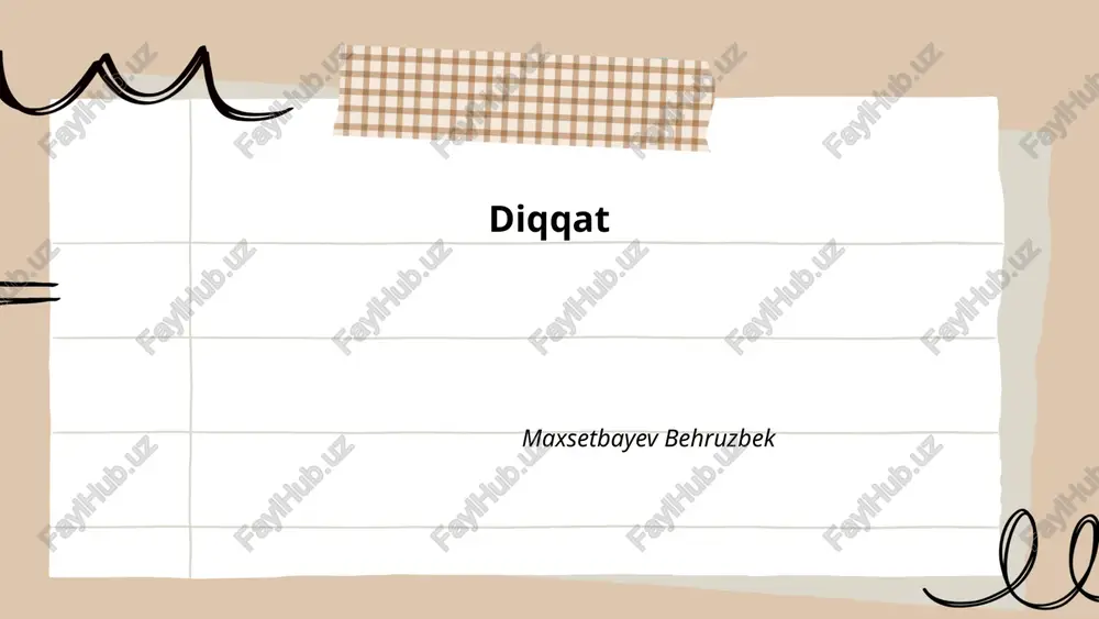 diqqatning nazariy asoslari — PPTX