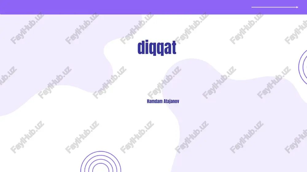 diqqat va e'tibor tushunchasi — PPTX