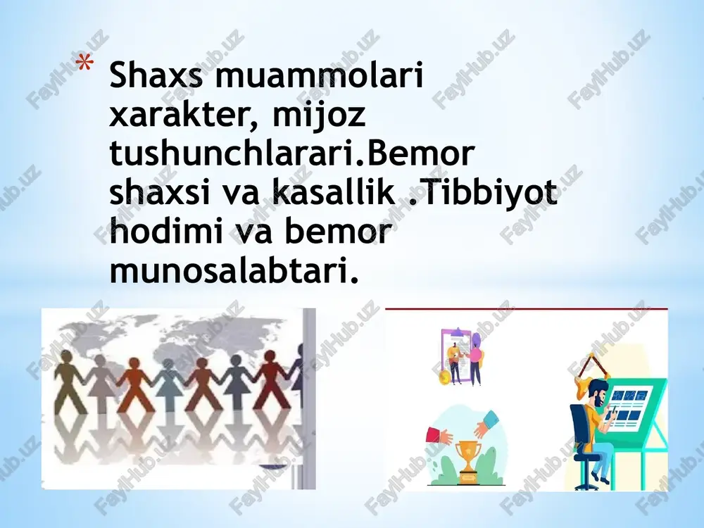 bemor shaxs va salomatlik — PPTX