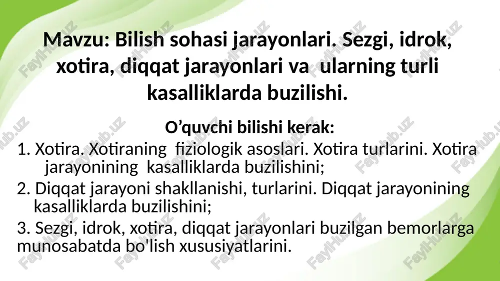 bilish sohasi jarayonlari — PPTX