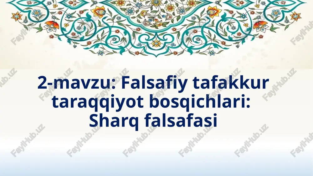 qadimgi sharq — PPTX