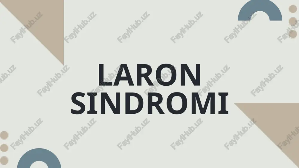 laron sindromi — PPTX