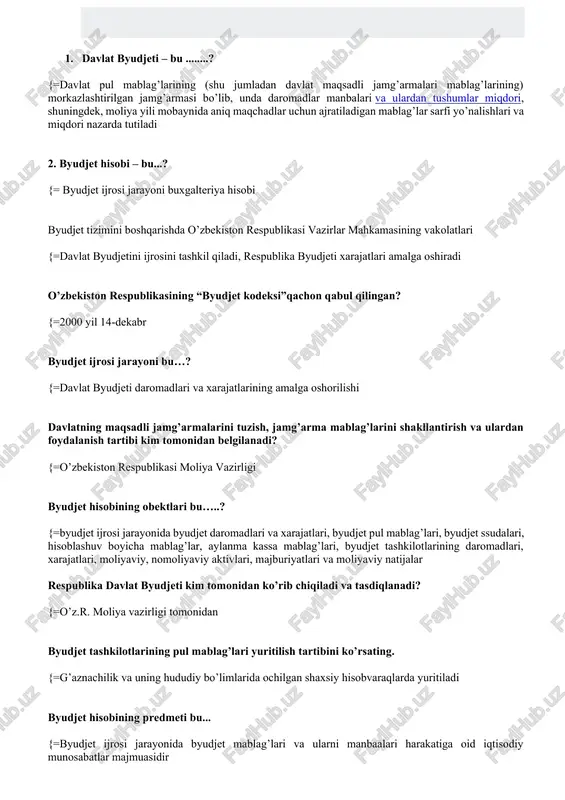 davlat byudjeti — DOCX