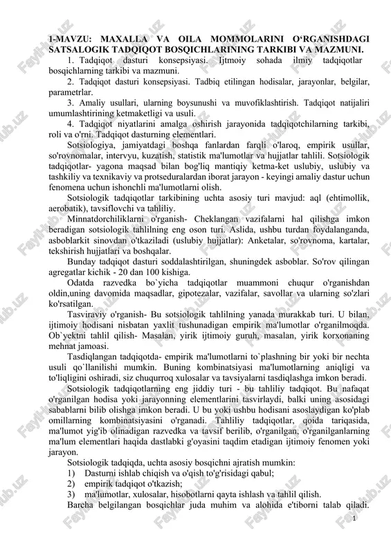 sotsiologik tadqiqotlar — DOCX
