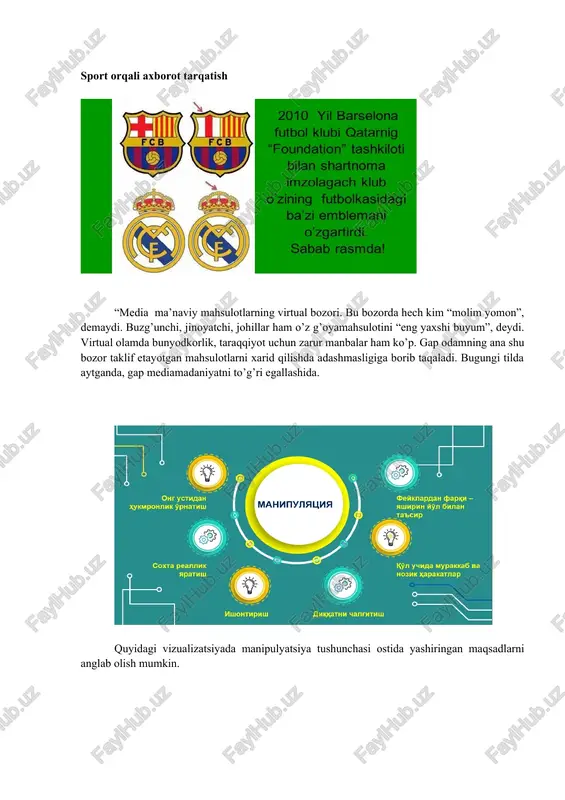 sport orqali axborot tarqatish — DOCX