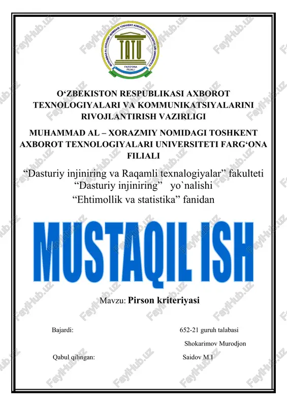 pirson kriteriyasi — DOCX