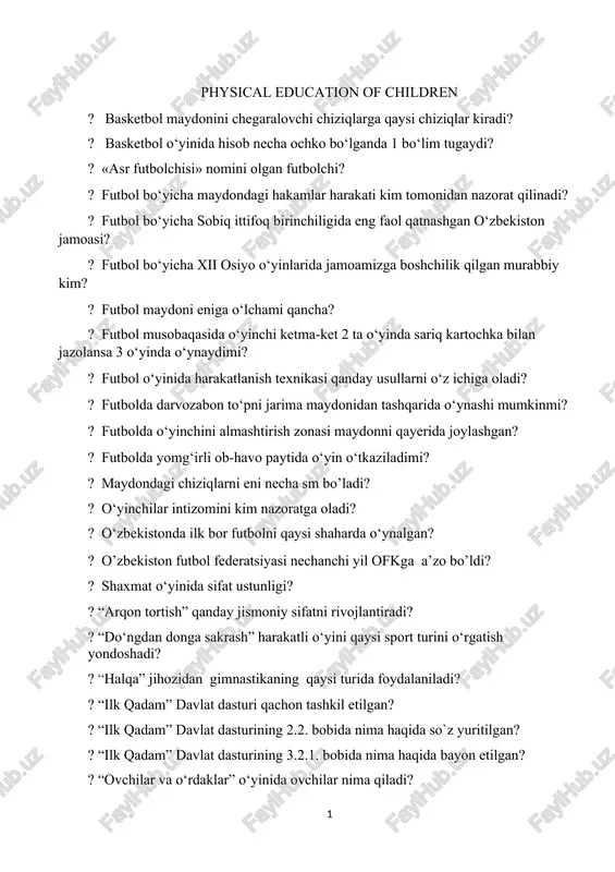 jismoniy tarbiya — DOCX