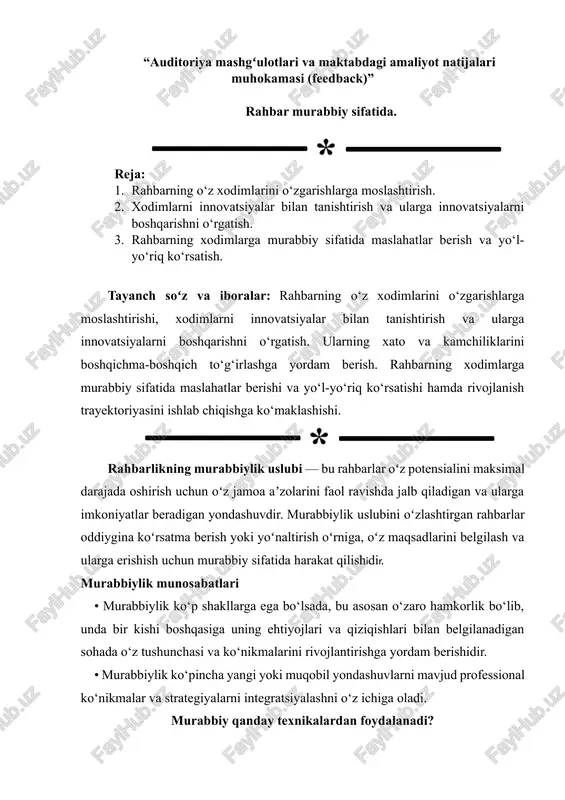 rahbar murabbiy sifatida — DOCX