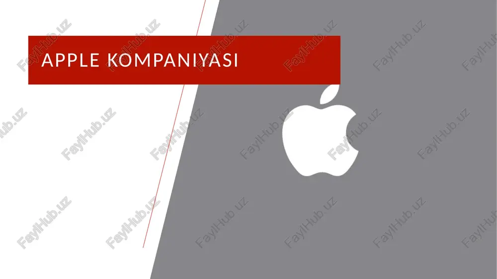 "apple kompaniyasi." — PPTX