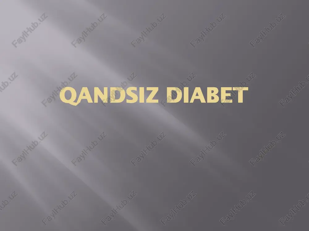 qandsiz diabet — PDF